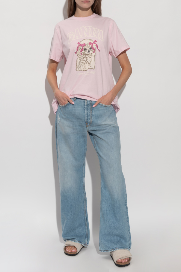 Ganni T-shirt with colorful print