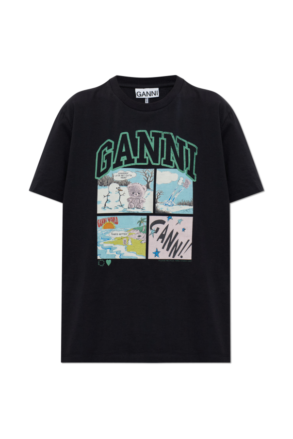 Ganni T-shirt z logo