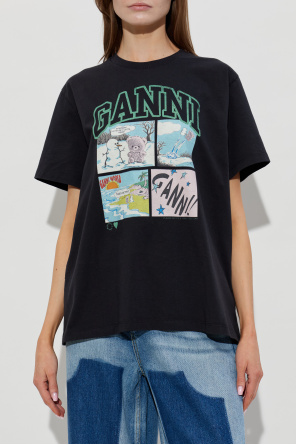 Ganni T-shirt z logo