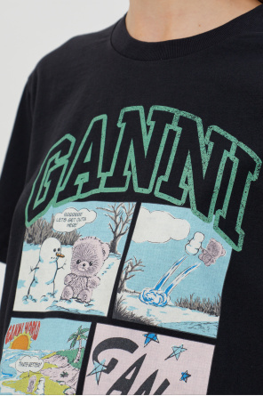 Ganni T-shirt z logo