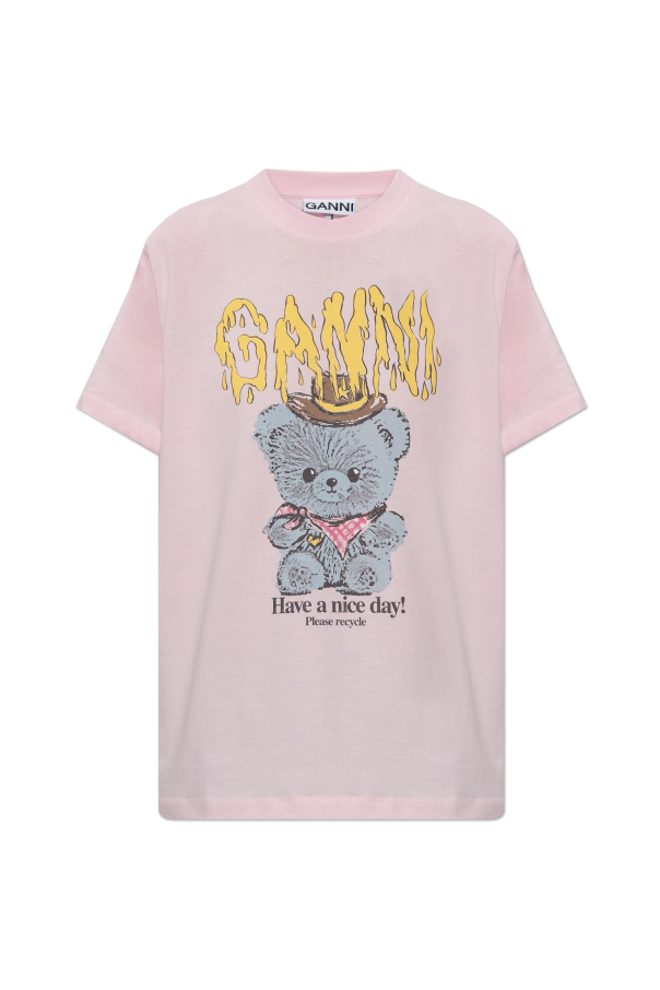Ganni Camiseta con estampado de colores