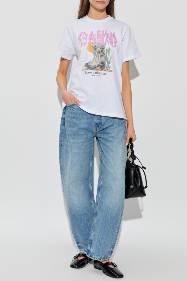 Ganni Camiseta con estampado colorido