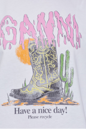 Ganni Camiseta con estampado colorido