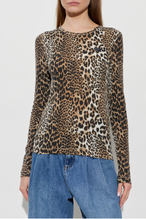 Ganni Top with an animal motif