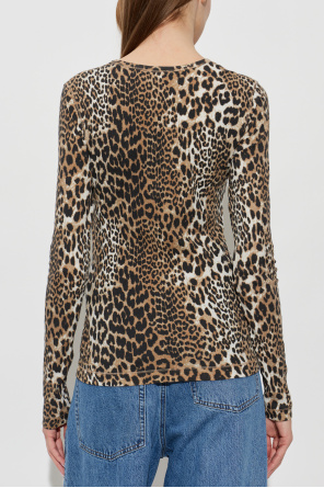 Ganni Top with an animal motif