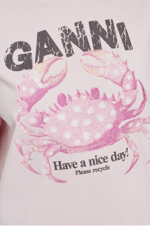 Ganni T-shirt z nadrukiem