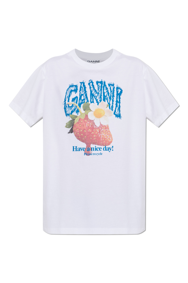 T-shirt with print od Ganni