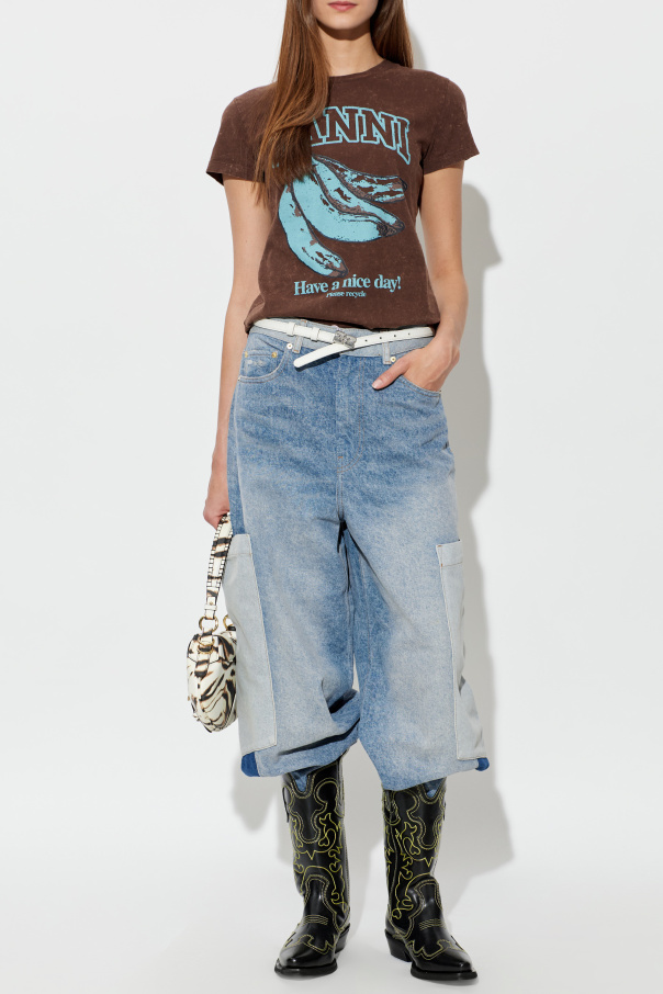 Ganni T-shirt z nadrukiem