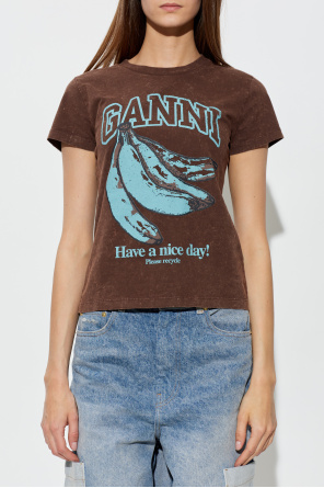 Ganni T-shirt z nadrukiem