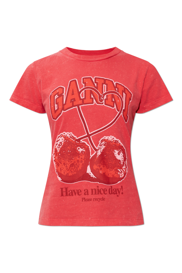 T-shirt with print od Ganni