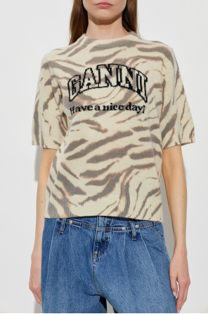 Ganni Top with animal motif