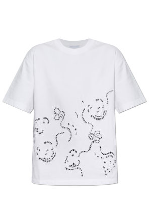 T-shirt with openwork pattern