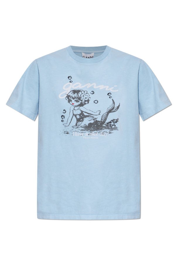 T-shirt with print od Ganni
