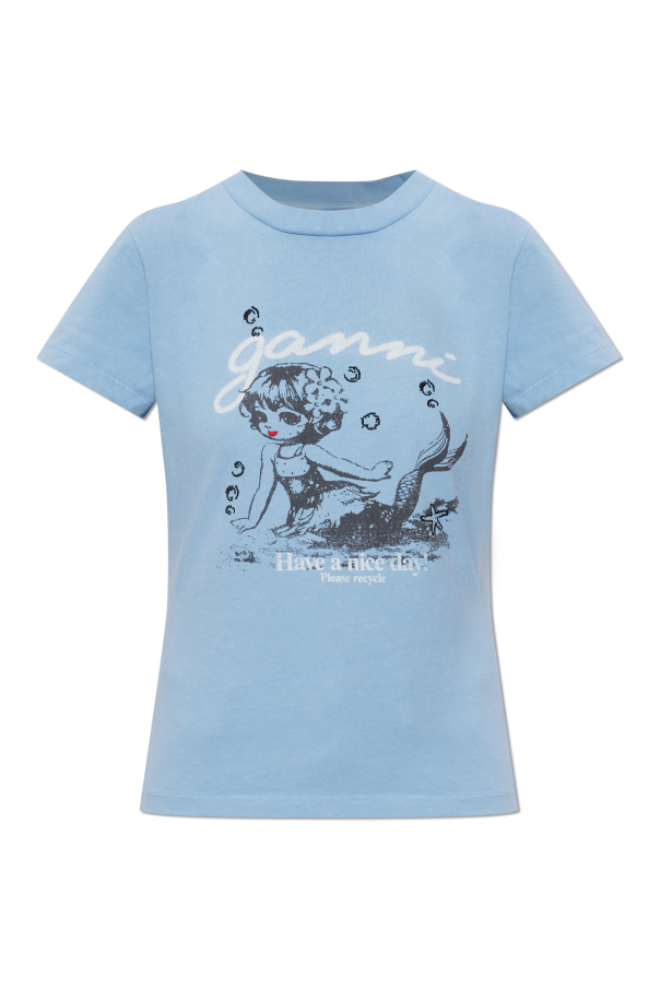 T-shirt with print od Ganni
