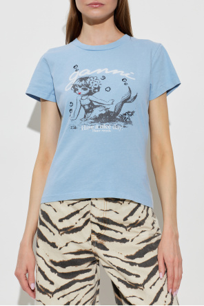 Ganni T-shirt z nadrukiem
