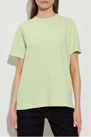 Ganni T-shirt with embroidered logo