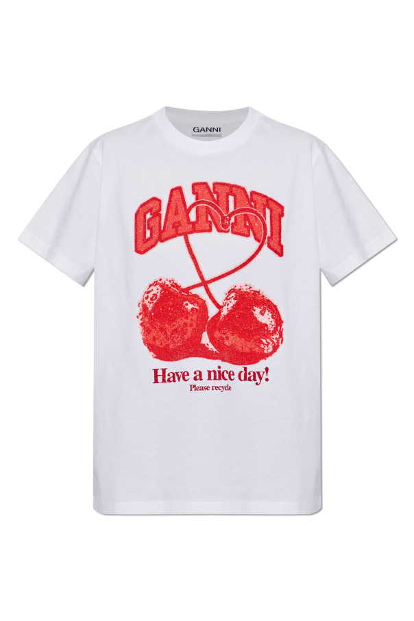 T-shirt with print od Ganni