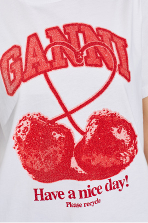 Ganni T-shirt z nadrukiem