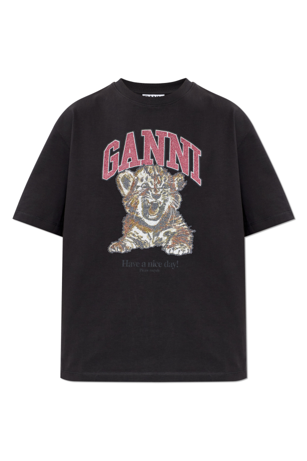 T-shirt with print od Ganni