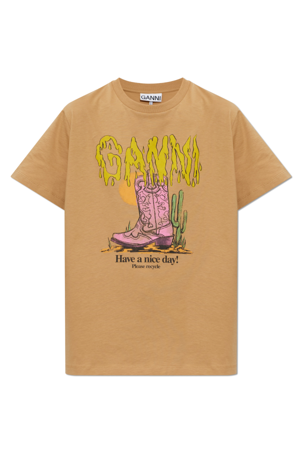T-shirt with print od Ganni