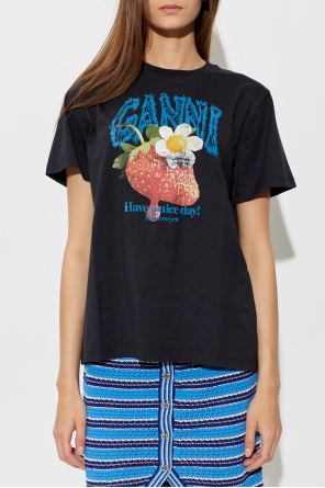 Ganni T-shirt z nadrukiem