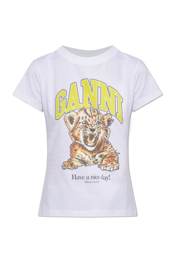 T-shirt with print od Ganni