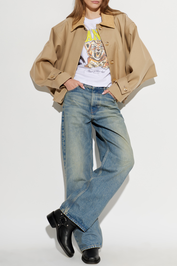 Ganni T-shirt z nadrukiem