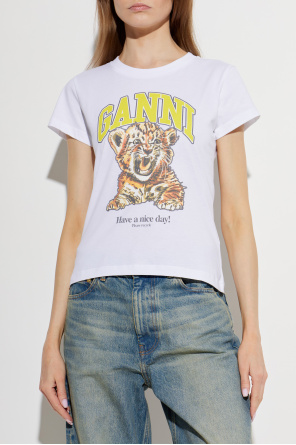 Ganni T-shirt z nadrukiem