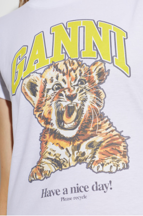 Ganni T-shirt z nadrukiem