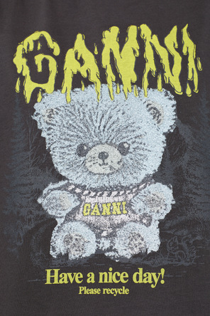Ganni T-shirt z kolorowym nadrukiem