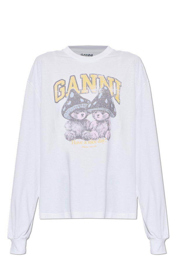 T-shirt with colorful print od Ganni