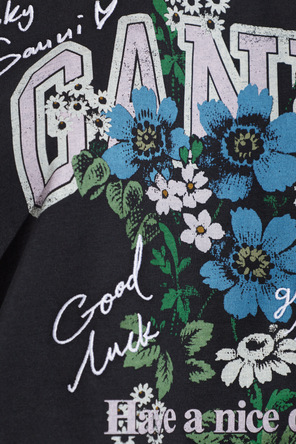 Ganni T-shirt z kolorowym nadrukiem