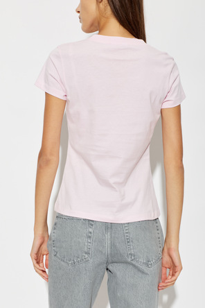 Ganni T-shirt z kolorowym nadrukiem