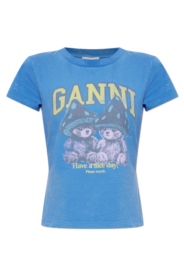 T-shirt with a colorful print od Ganni