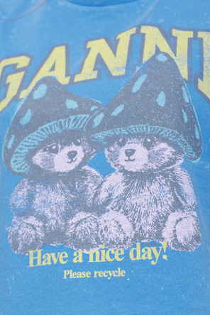 Ganni T-shirt z kolorowym nadrukiem
