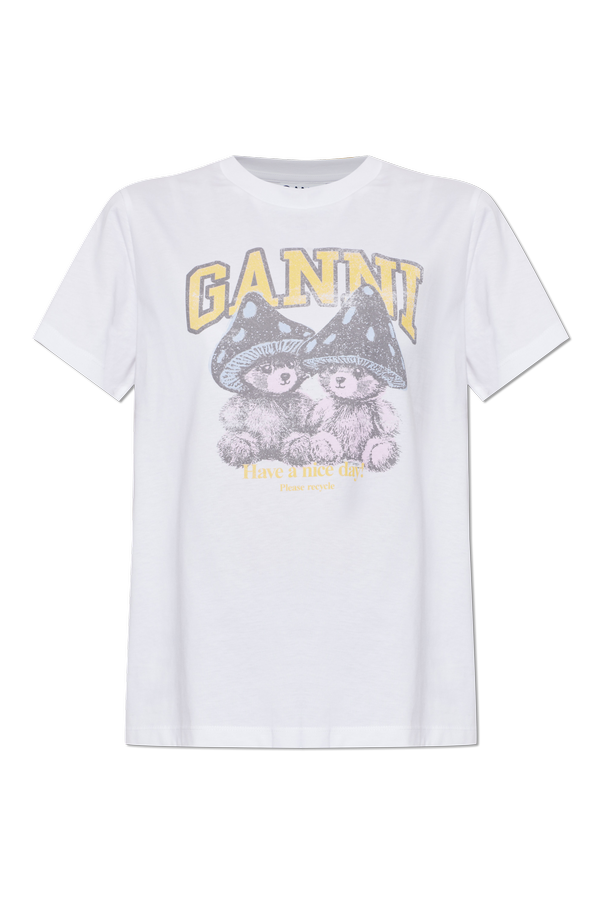 T-shirt with colorful print od Ganni