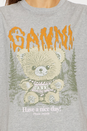 Ganni T-shirt z kolorowym nadrukiem