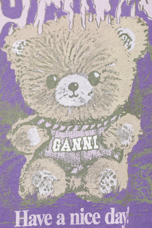 Ganni T-Shirt mit buntem Druck