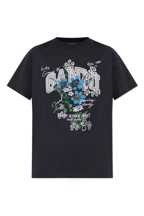 T-shirt with a colorful print od Ganni