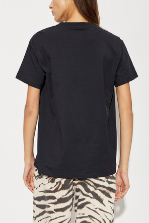 Ganni T-shirt z kolorowym nadrukiem