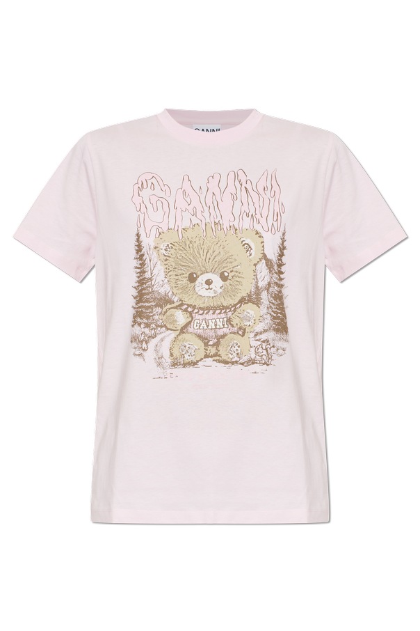 T-shirt with colorful print od Ganni