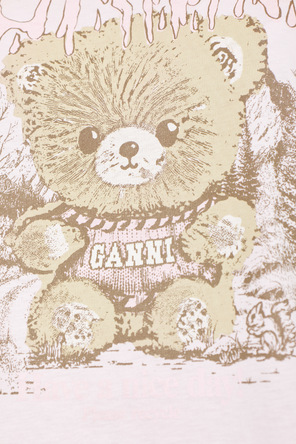 Ganni T-shirt z kolorowym nadrukiem