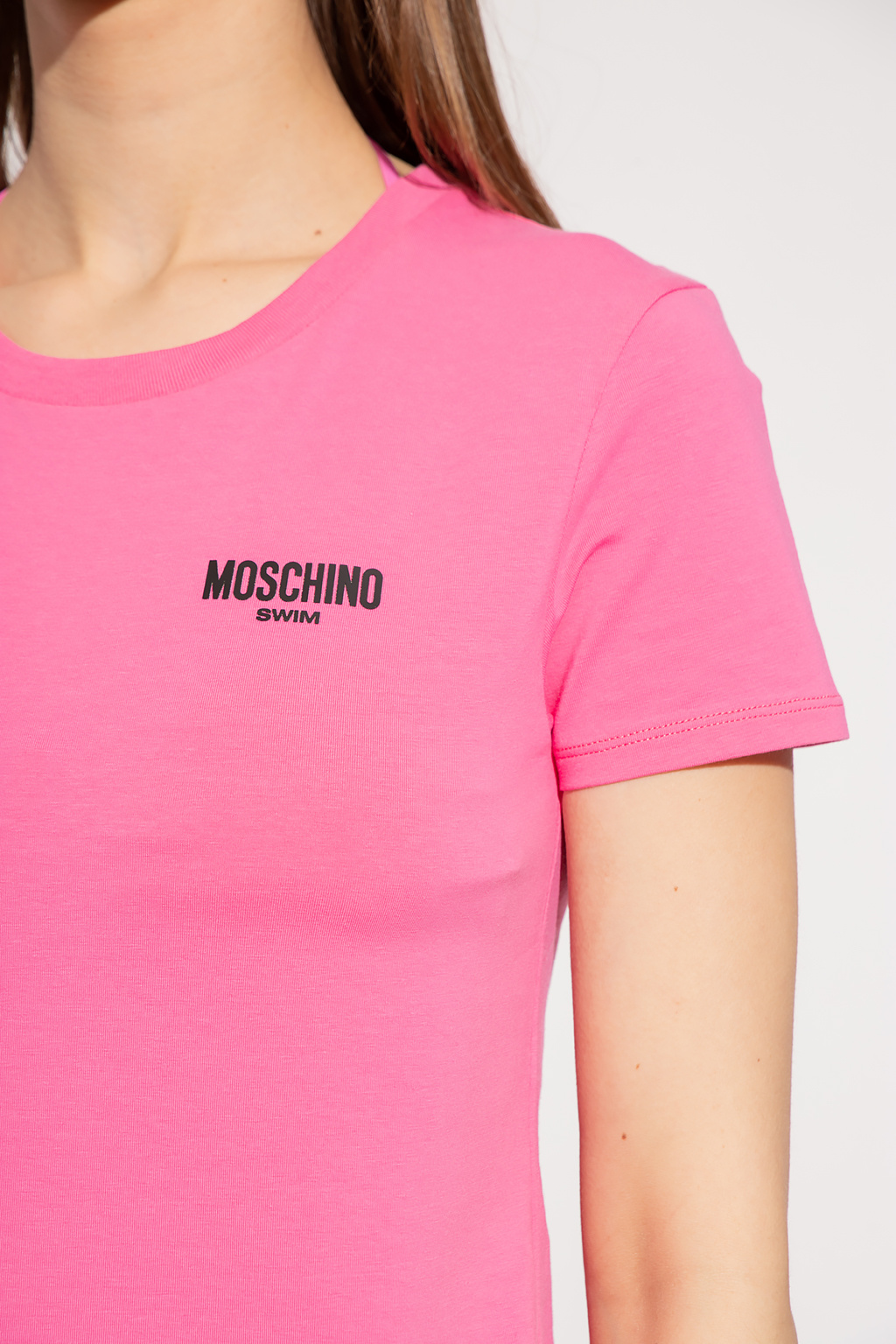 Moschino Santa Cruz T-shirt blu effetto tie-dye con logo In esclusiva per ASOS