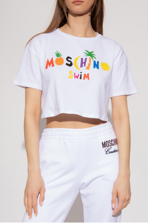 Moschino Cropped T-shirt with logo