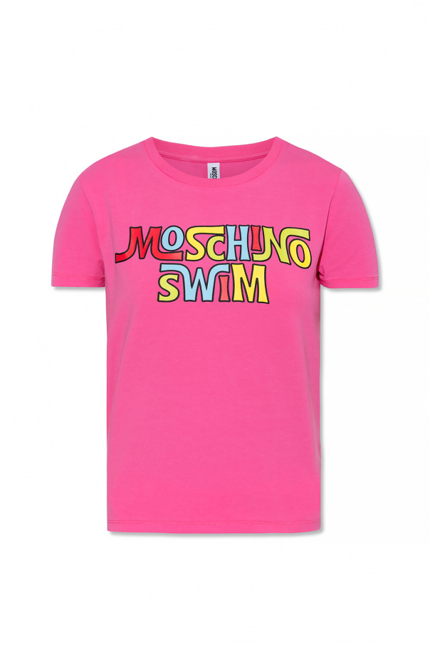 Moschino Kids logo-embroidered crew-neck T-shirt - White