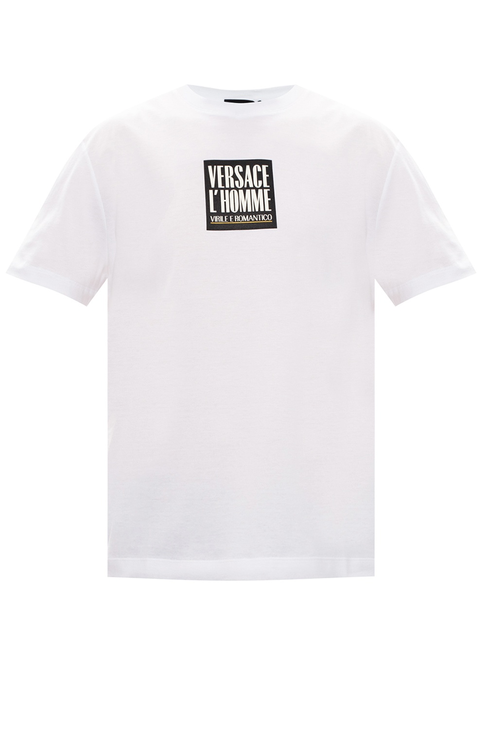 Versace Collection Mens Gray Graphic Crewneck T-Shirt Size US S IT 48
