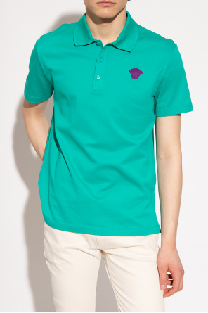 Versace Patched polo shirt