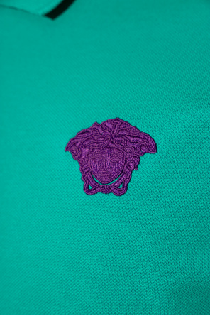 Versace Patched polo shirt