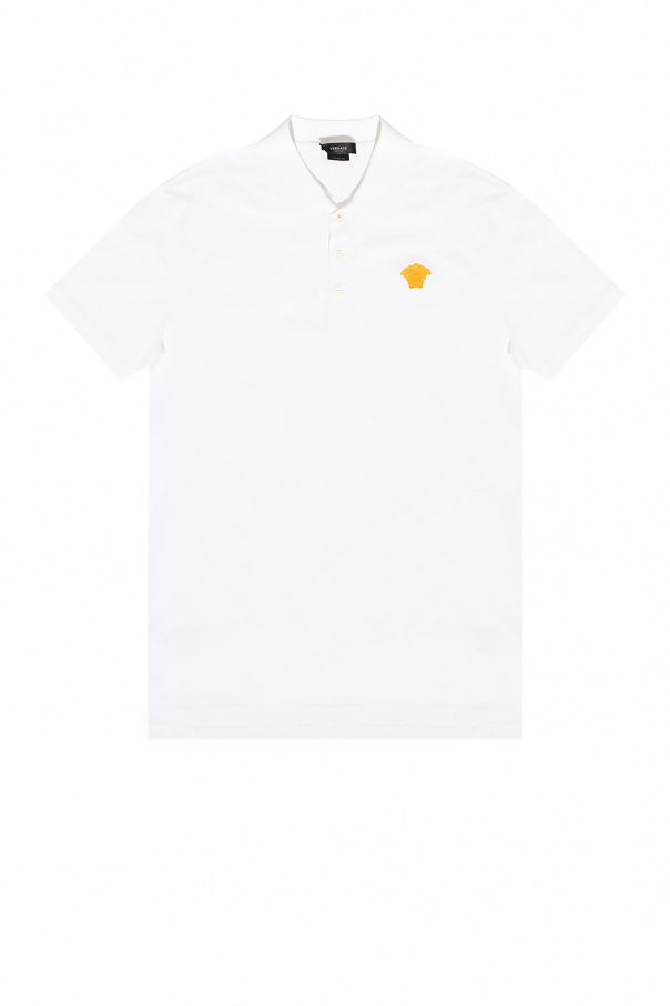 Versace Moschino geometric-logo short-sleeve polo shirt