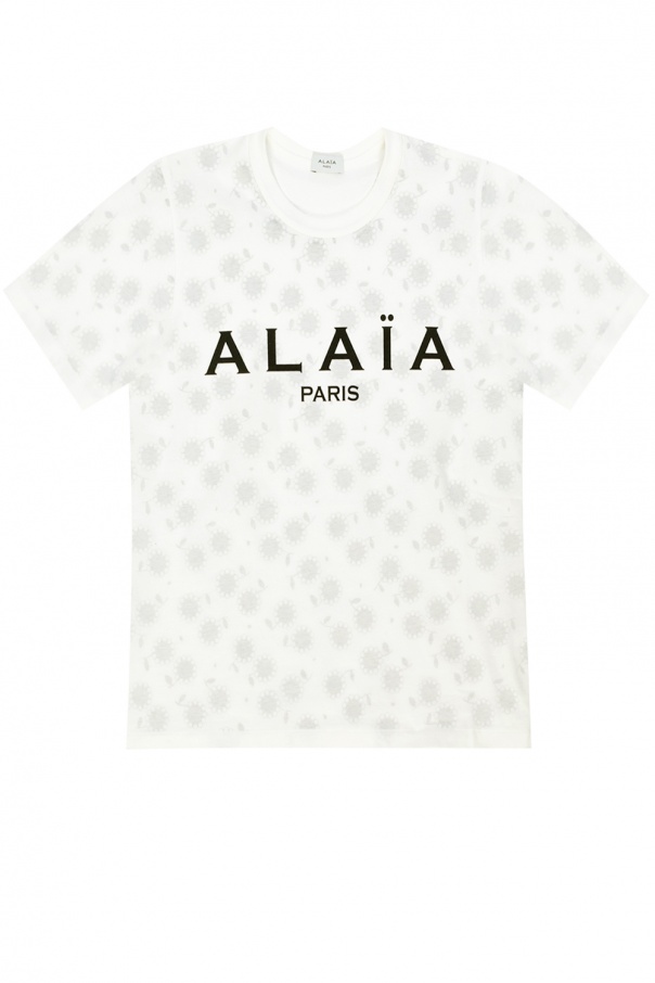 Alaia AMIRI star-print palm tree shirt Blau